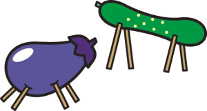 お盆のなすときゅうり